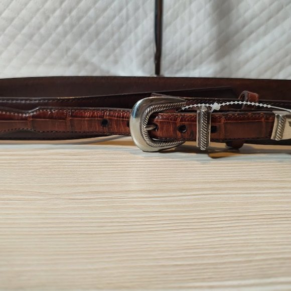 Brighton VINTAGE 1995 brown leather belt - size 38
